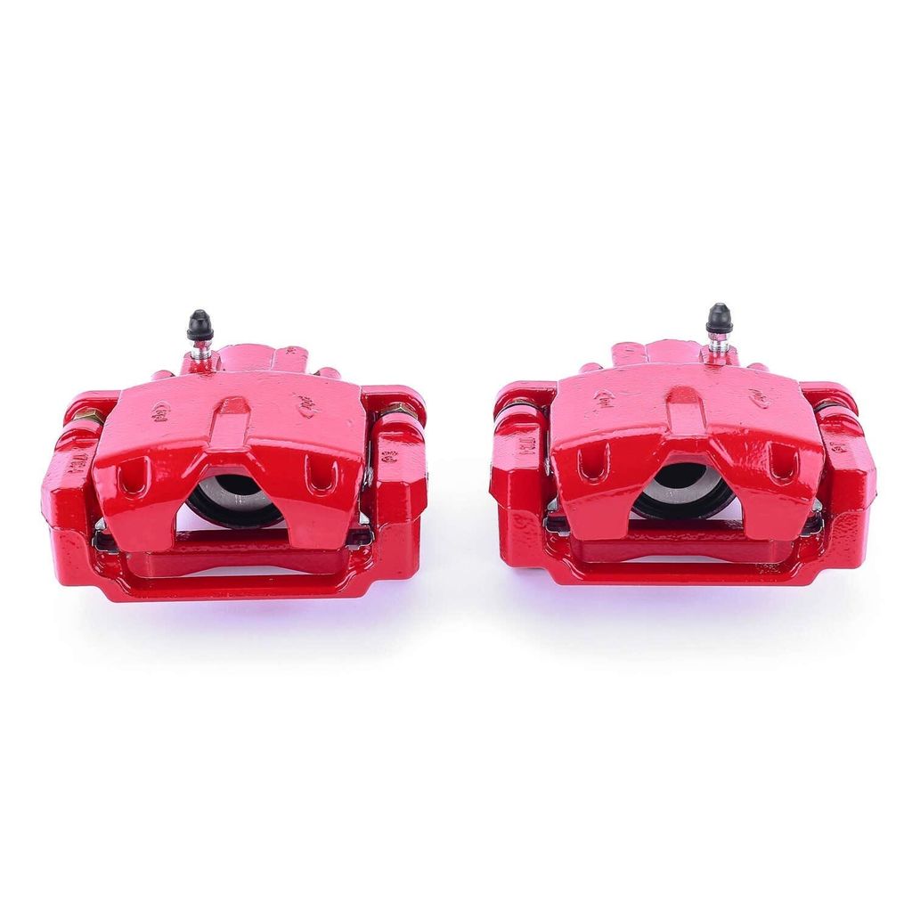 PowerStop S4904 - Disc Brake Caliper Set, Red, Powdercoated with Bracket