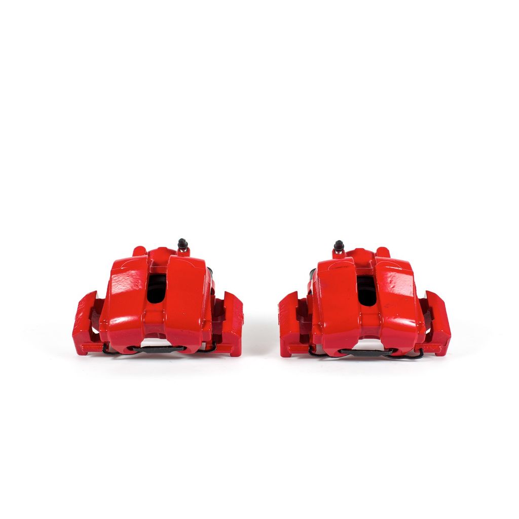 PowerStop S4916 - Disc Brake Caliper Set, Red, Powdercoated with Bracket