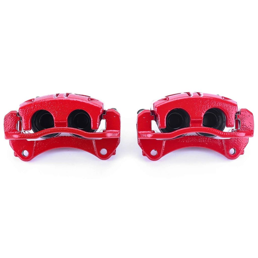 PowerStop S4950 - Disc Brake Caliper Set, Red, Powdercoated with Bracket