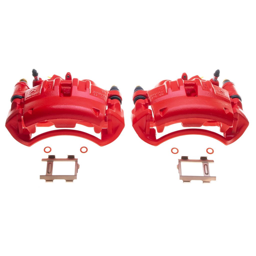 PowerStop S4976 - Disc Brake Caliper Set, Red, Powdercoated