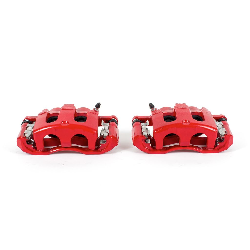 PowerStop S4994 - Disc Brake Caliper Set, Red, Powdercoated with Bracket