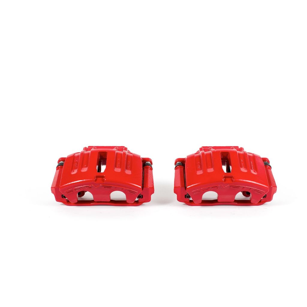 PowerStop S5006A - Disc Brake Caliper Set, Red, Powdercoated with Bracket