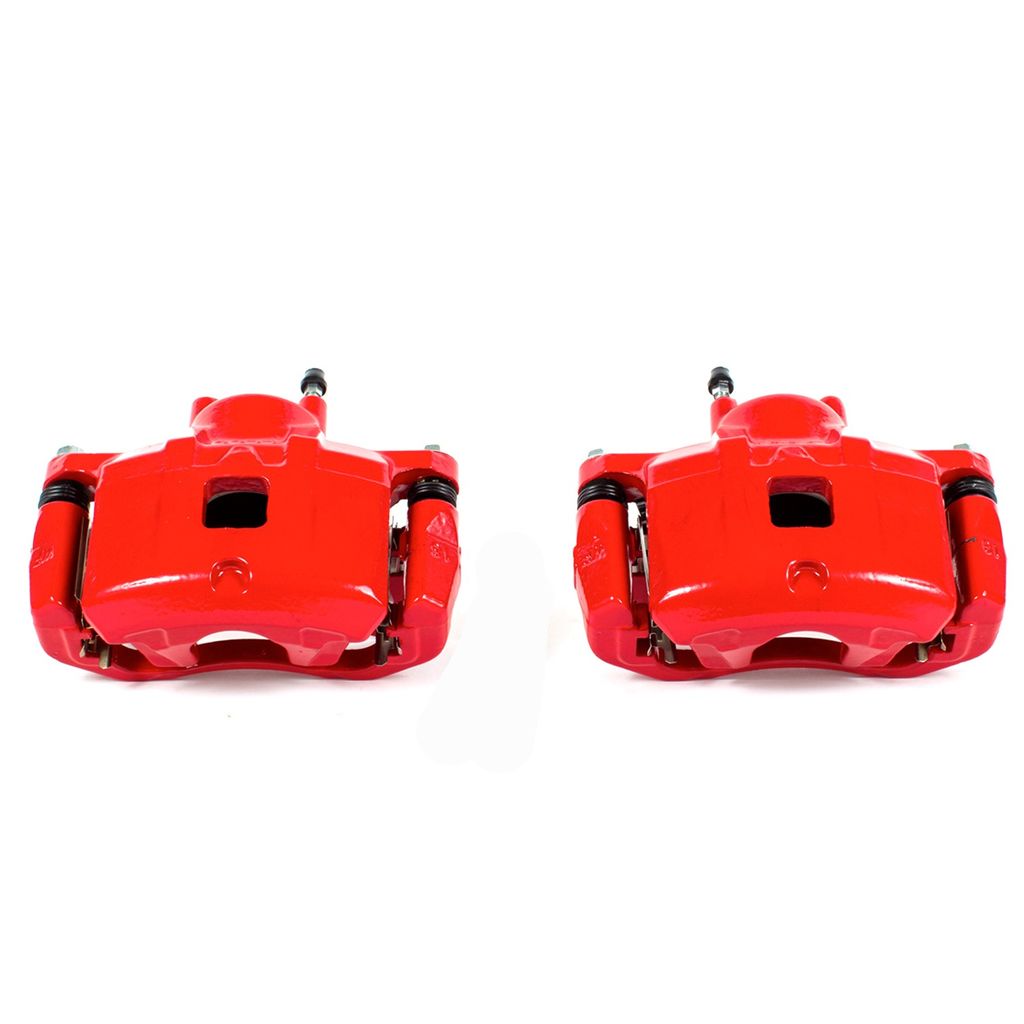 PowerStop S5032 - Disc Brake Caliper Set, Red, Powdercoated with Bracket