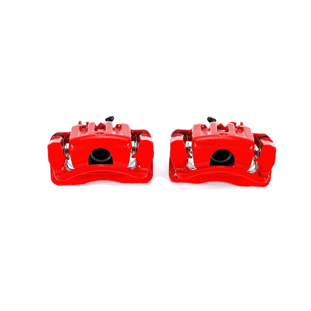 PowerStop S5040 - Disc Brake Caliper Set, Red, Powdercoated with Bracket