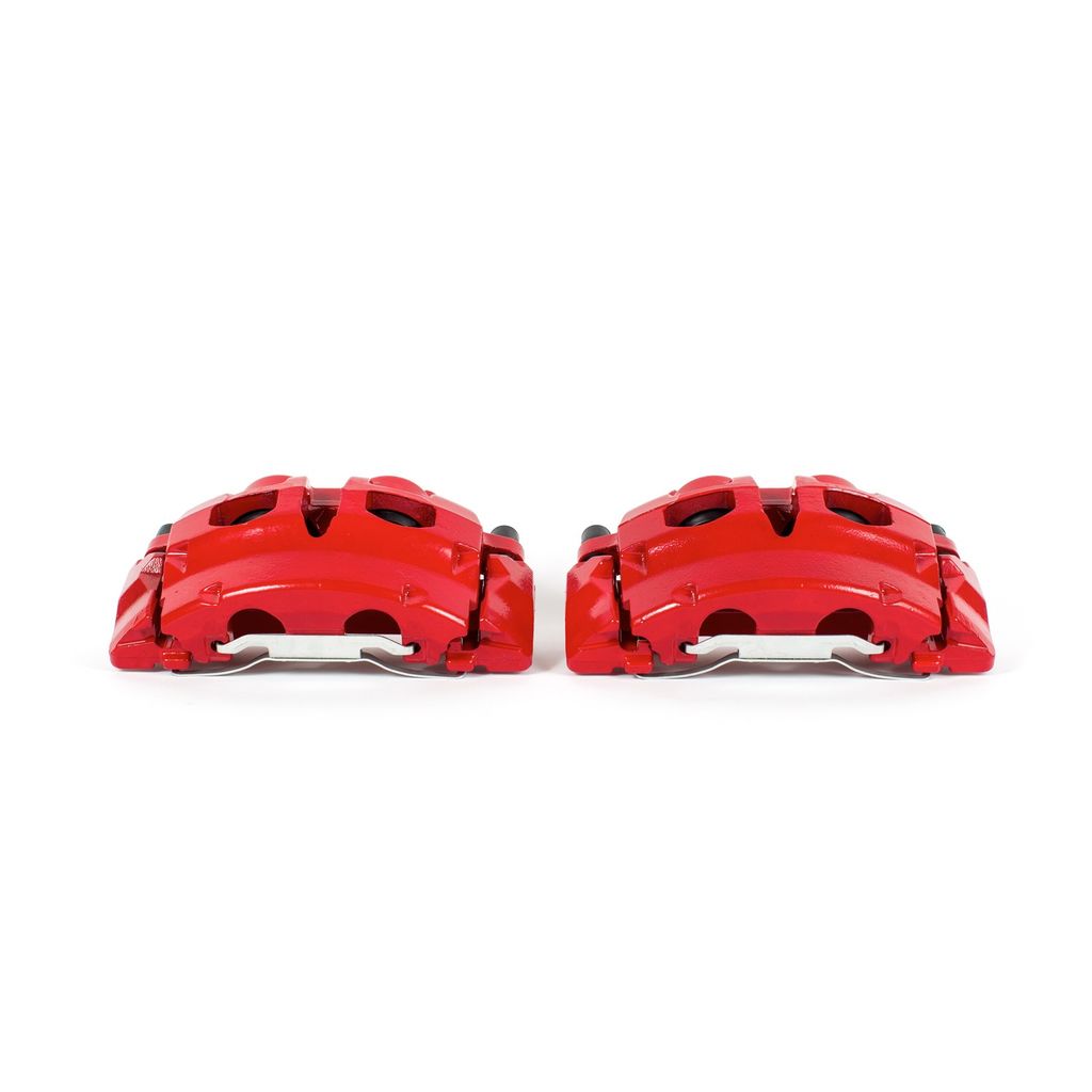 PowerStop S5060 - Disc Brake Caliper Set, Red, Powdercoated with Bracket