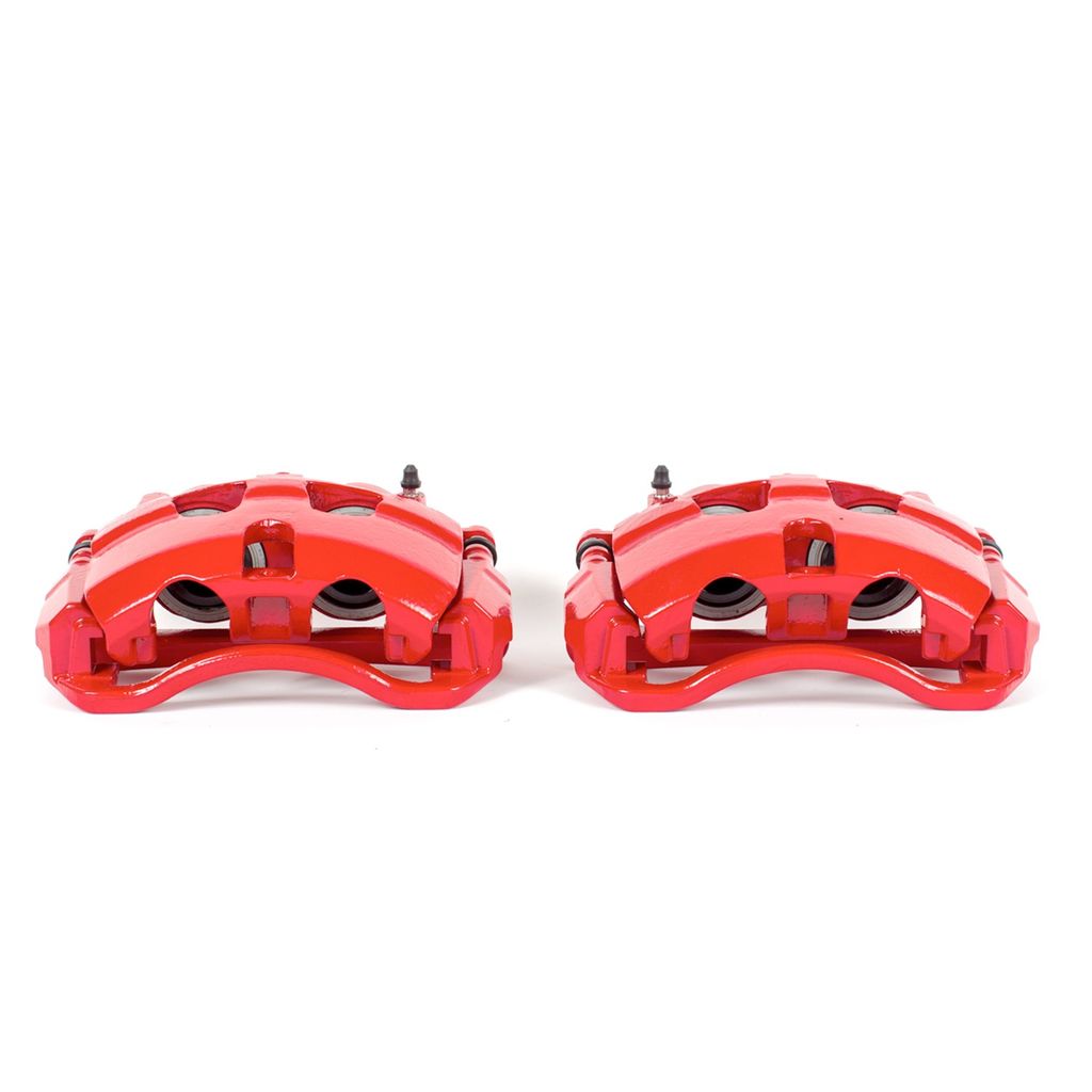PowerStop S5072 - Disc Brake Caliper Set, Red, Powdercoated with Bracket