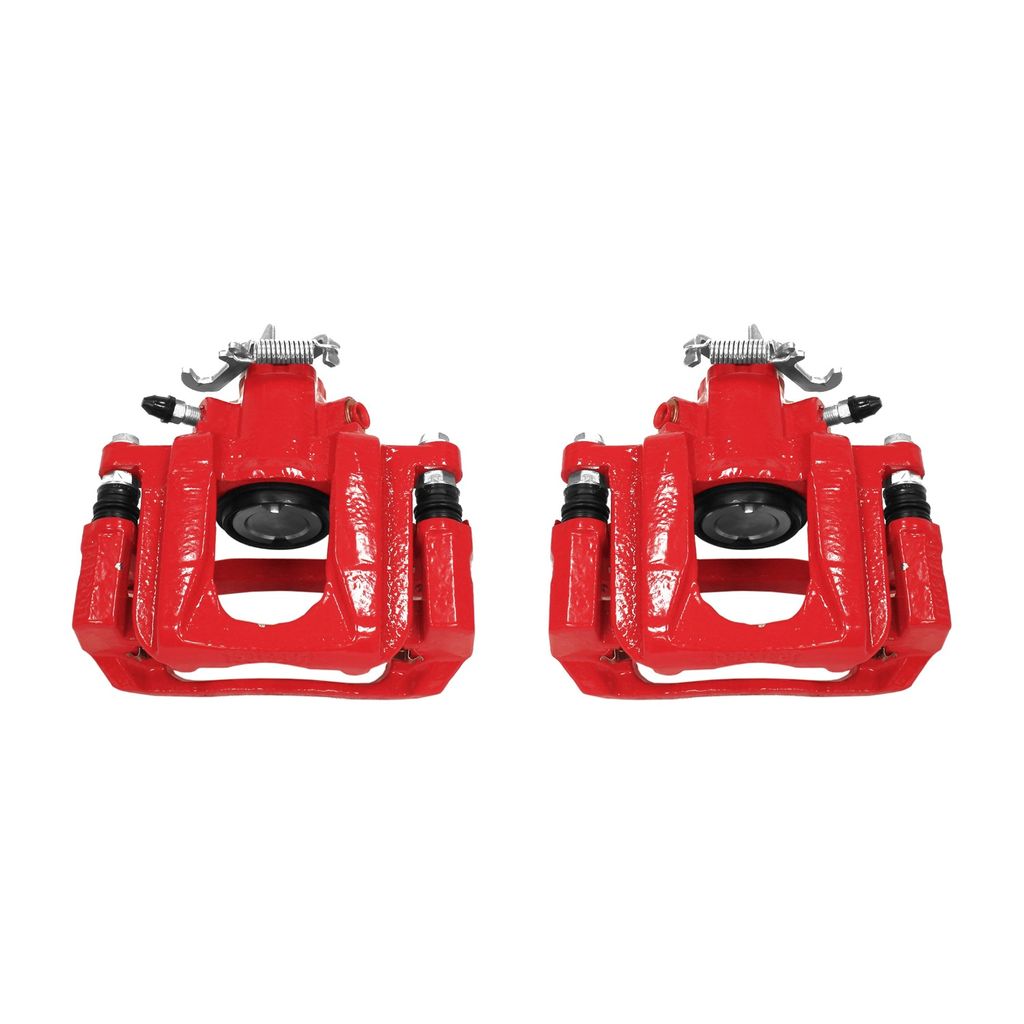 PowerStop S5080 - Disc Brake Caliper Set, Red, Powdercoated with Bracket