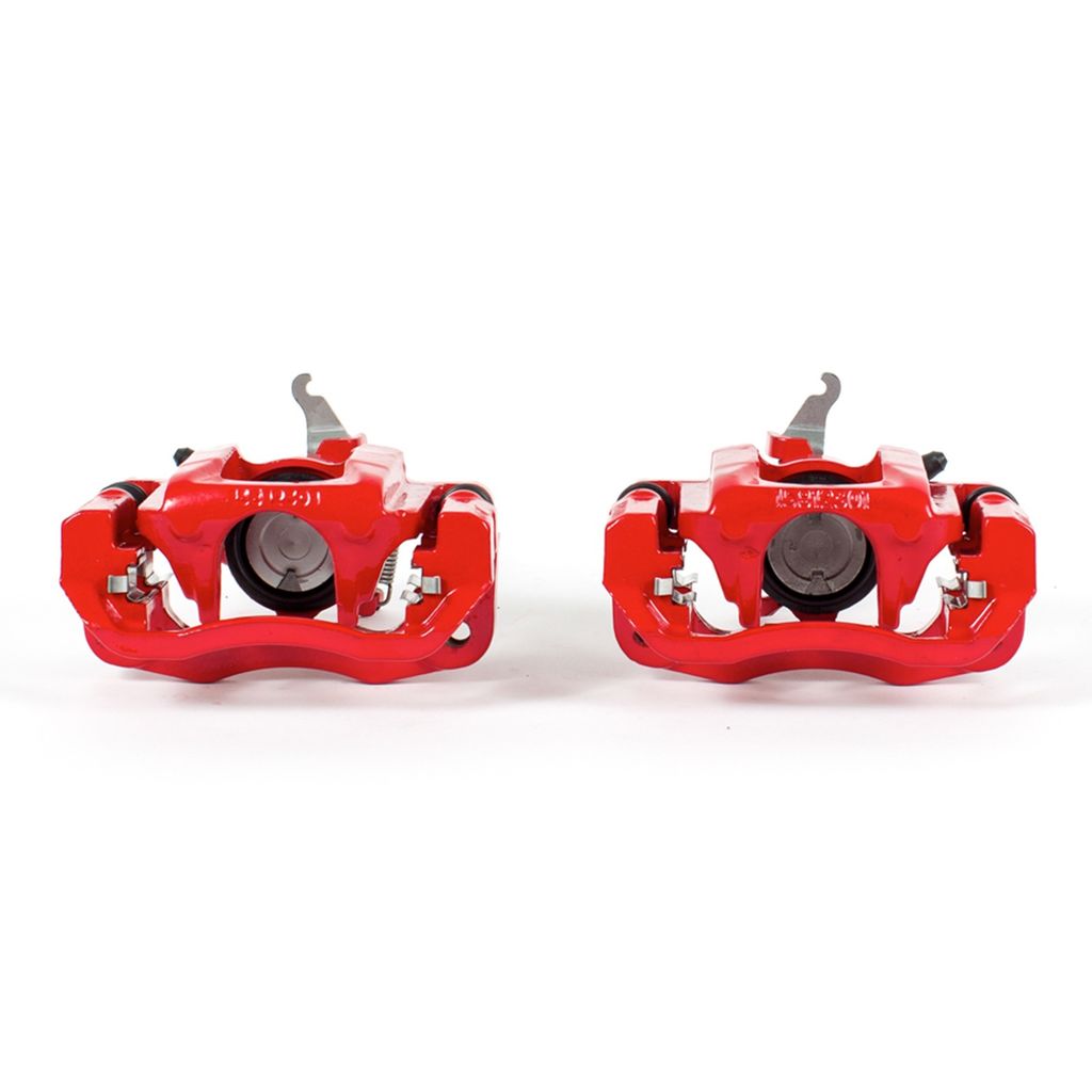 PowerStop S5176 - Disc Brake Caliper Set, Red, Powdercoated with Bracket