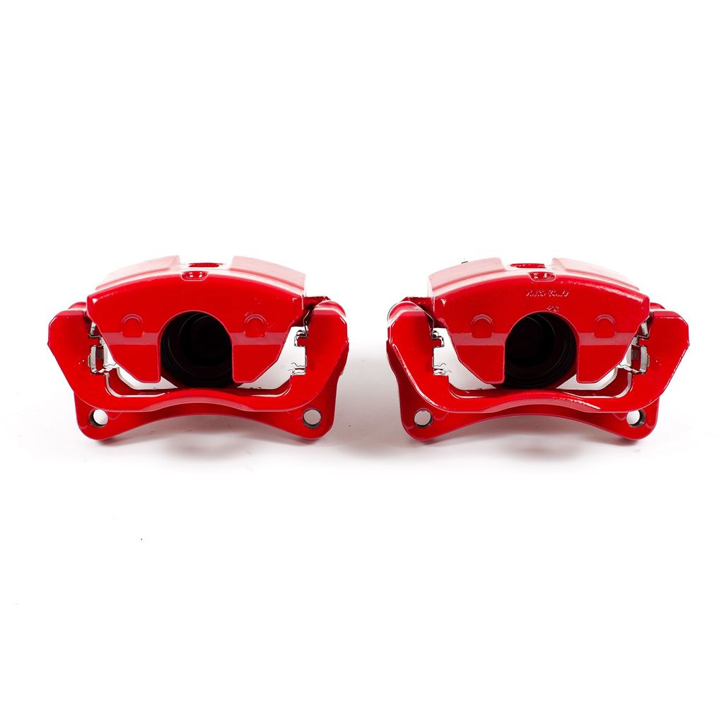 PowerStop S5422 - Disc Brake Caliper Set, Red, Powdercoated with Bracket