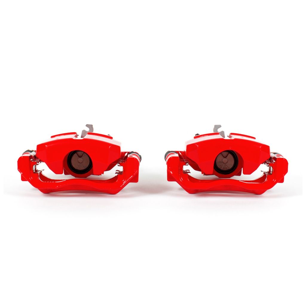 PowerStop S5424 - Disc Brake Caliper Set, Red, Powdercoated with Bracket