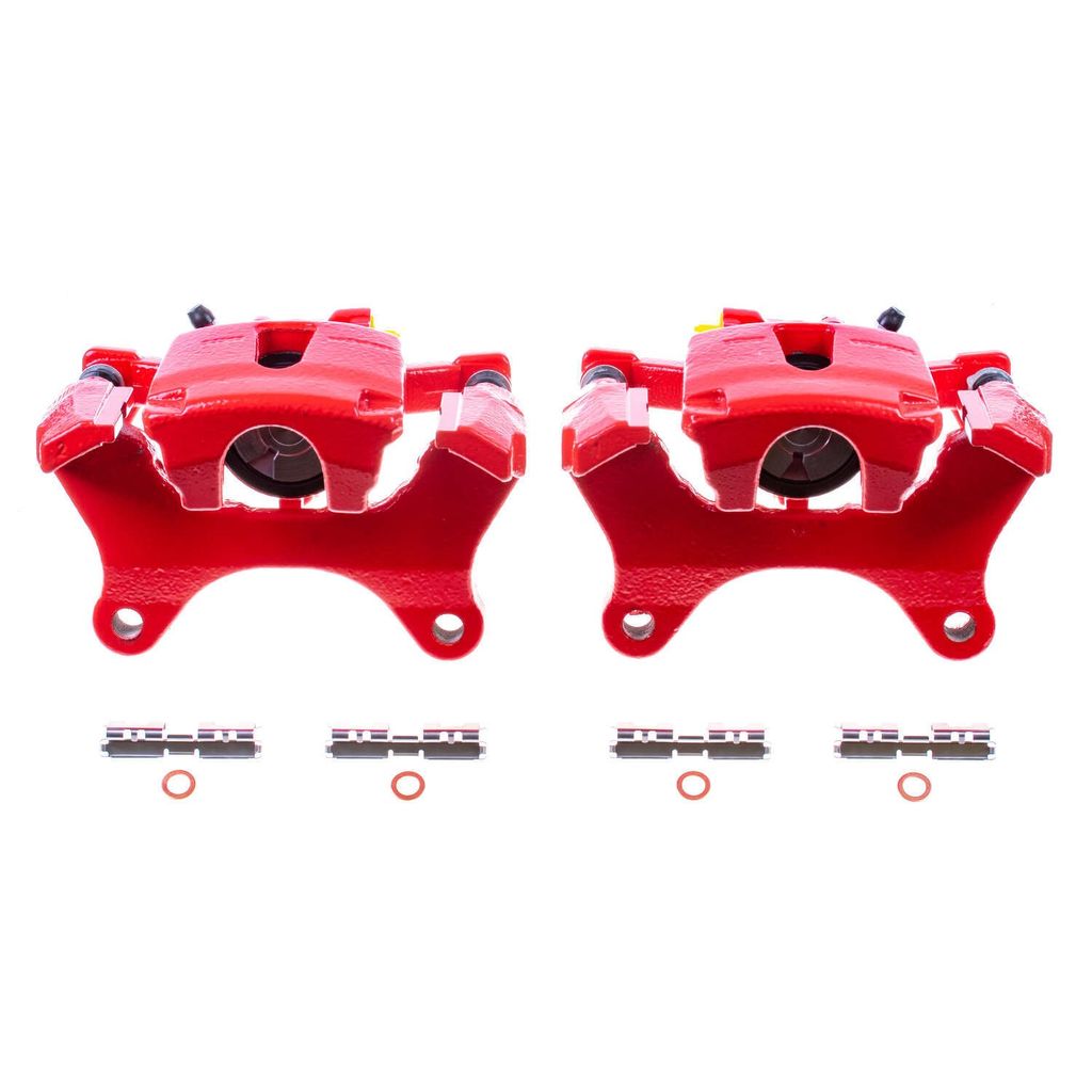 PowerStop S5500 - Disc Brake Caliper Set, Red, Powdercoated with Bracket