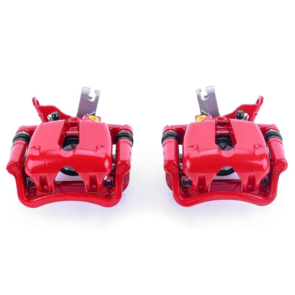 PowerStop S5504 - Disc Brake Caliper Set, Red, Powdercoated with Bracket