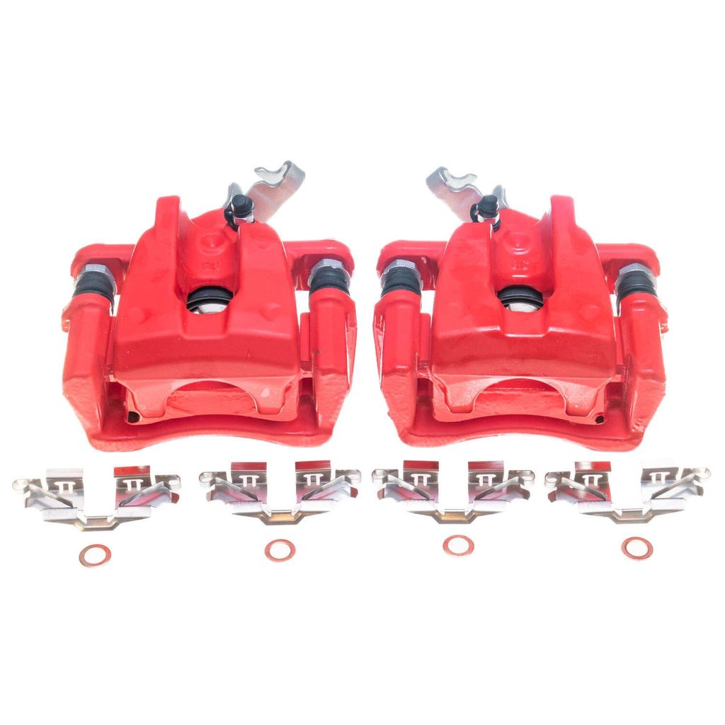 PowerStop S6128 - Disc Brake Caliper Set, Red, Powdercoated