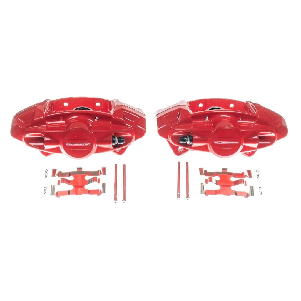 PowerStop S6182 - Disc Brake Caliper Set, Red, Powdercoated
