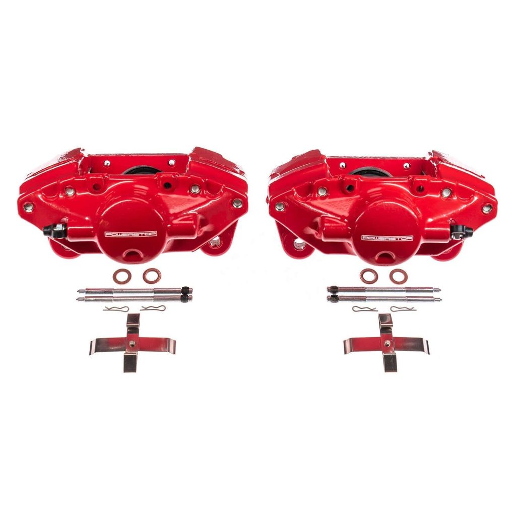 PowerStop S6264 - Disc Brake Caliper Set, Red, Powdercoated