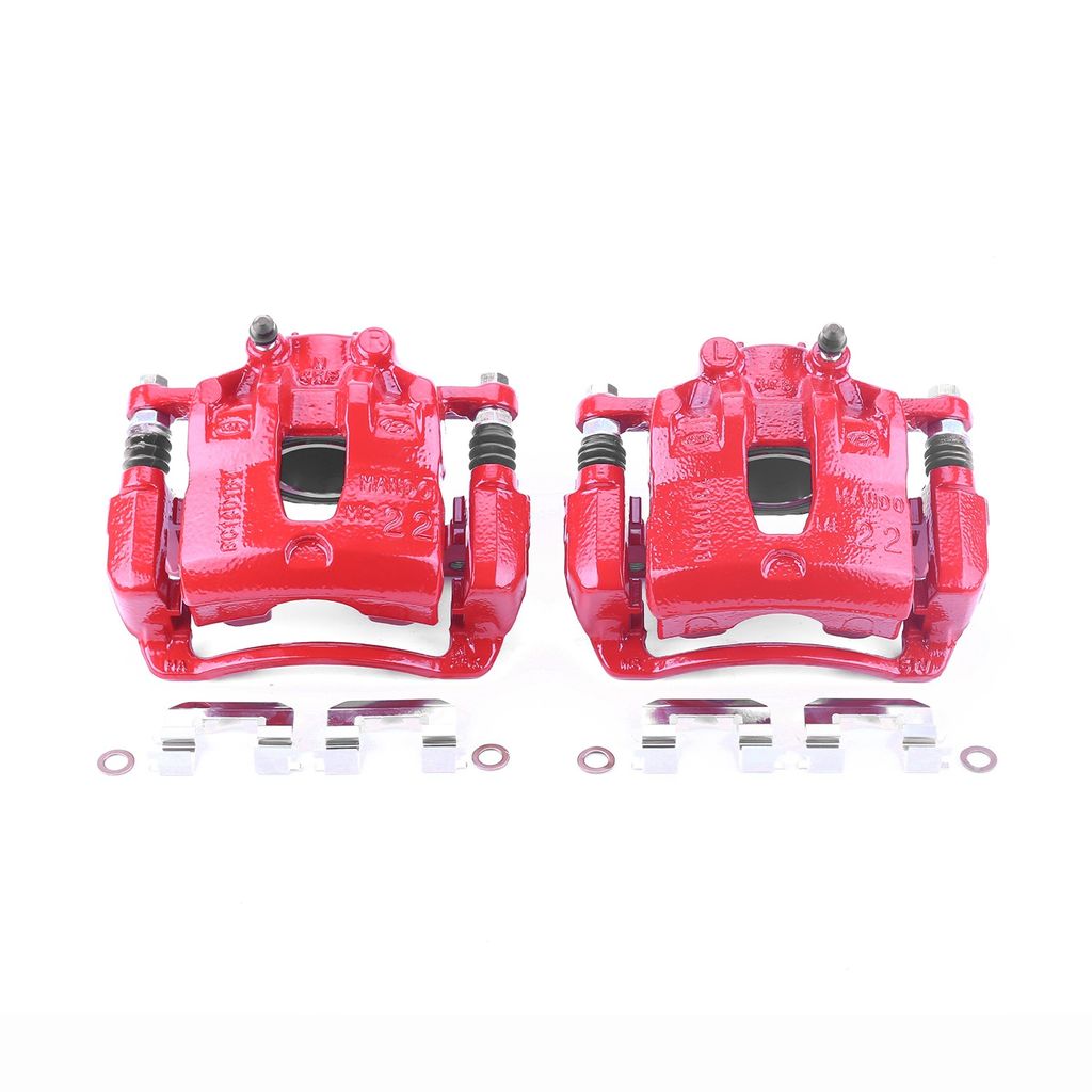 PowerStop S6794 - Disc Brake Caliper Set, Red, Powdercoated with Bracket
