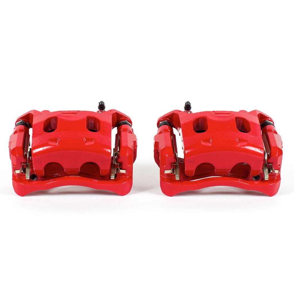 PowerStop S7100 - Disc Brake Caliper Set, Red, Powdercoated with Bracket
