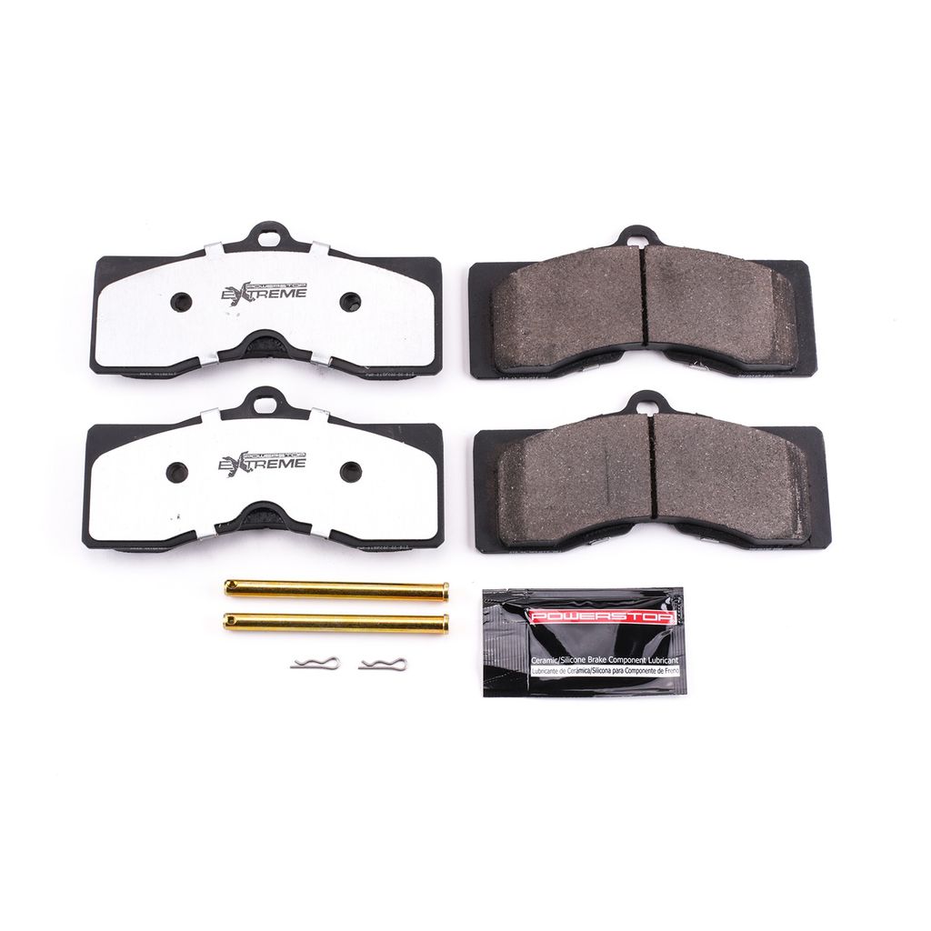 PowerStop Z26-008 - Z26 Street Performance Carbon Fiber Ceramic Brake Pads with Hardware