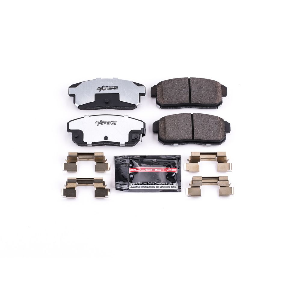 PowerStop Z26-1008 - Z26 Street Performance Carbon Fiber Ceramic Brake Pads with Hardware