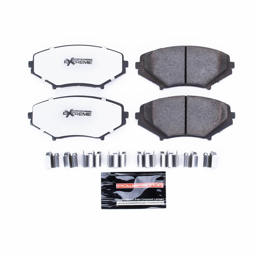 PowerStop Z26-1009 - Z26 Street Performance Carbon Fiber Ceramic Brake Pads with Hardware