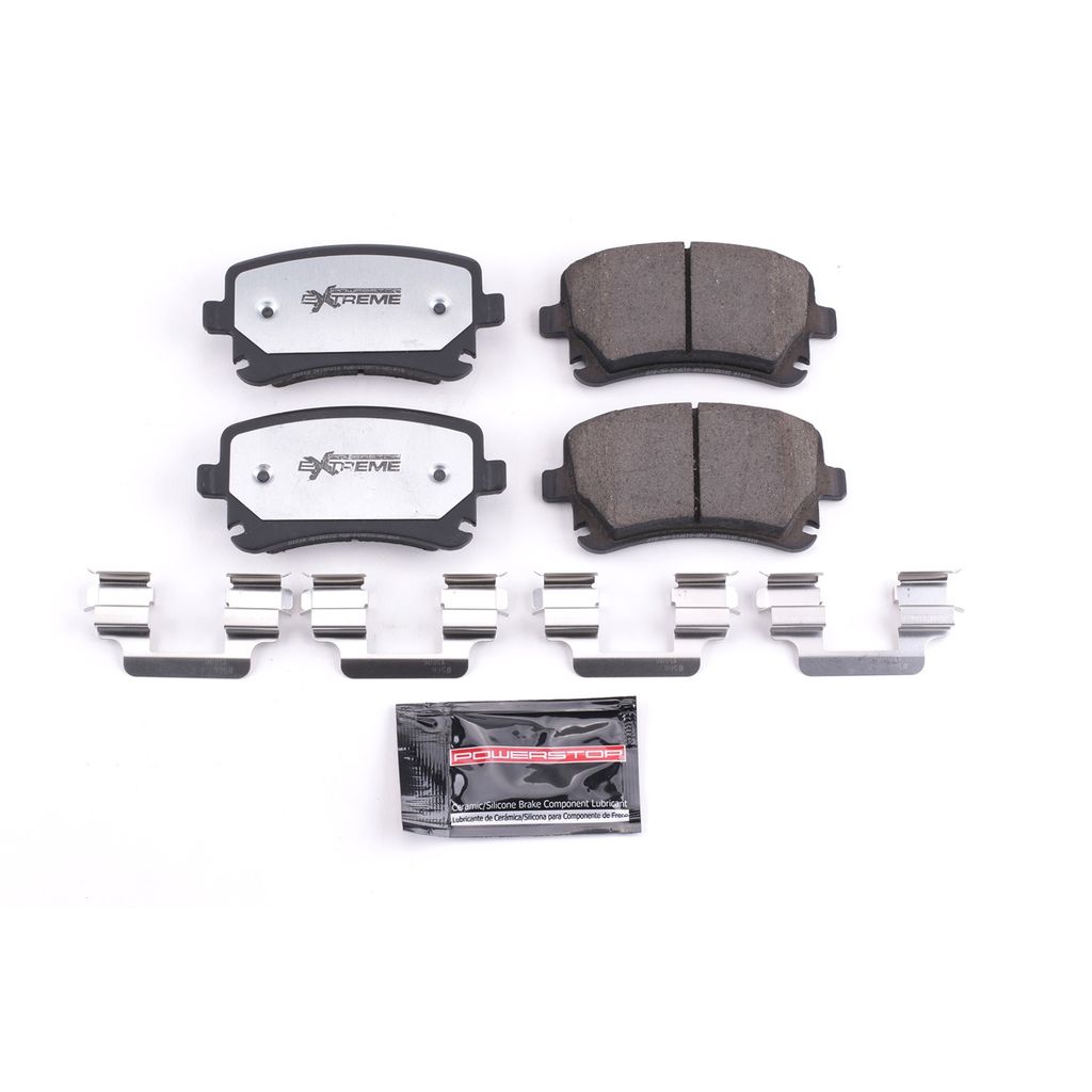 PowerStop Z26-1018 - Z26 Street Performance Carbon Fiber Ceramic Brake Pads with Hardware