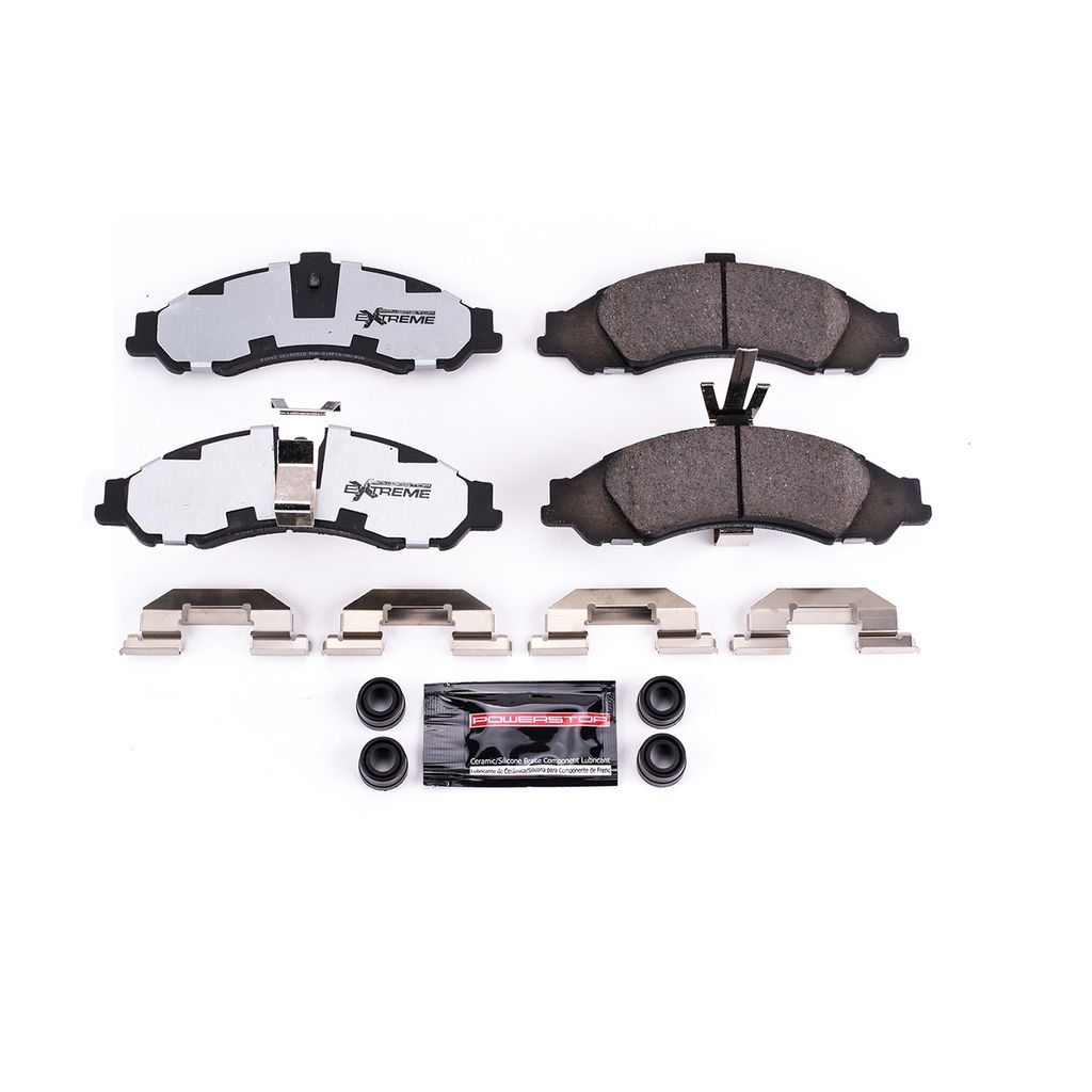 PowerStop Z26-1043 - Z26 Street Performance Carbon Fiber Ceramic Brake Pads with Hardware