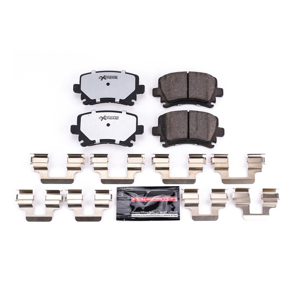 PowerStop Z26-1108 - Z26 Street Performance Carbon Fiber Ceramic Brake Pads with Hardware