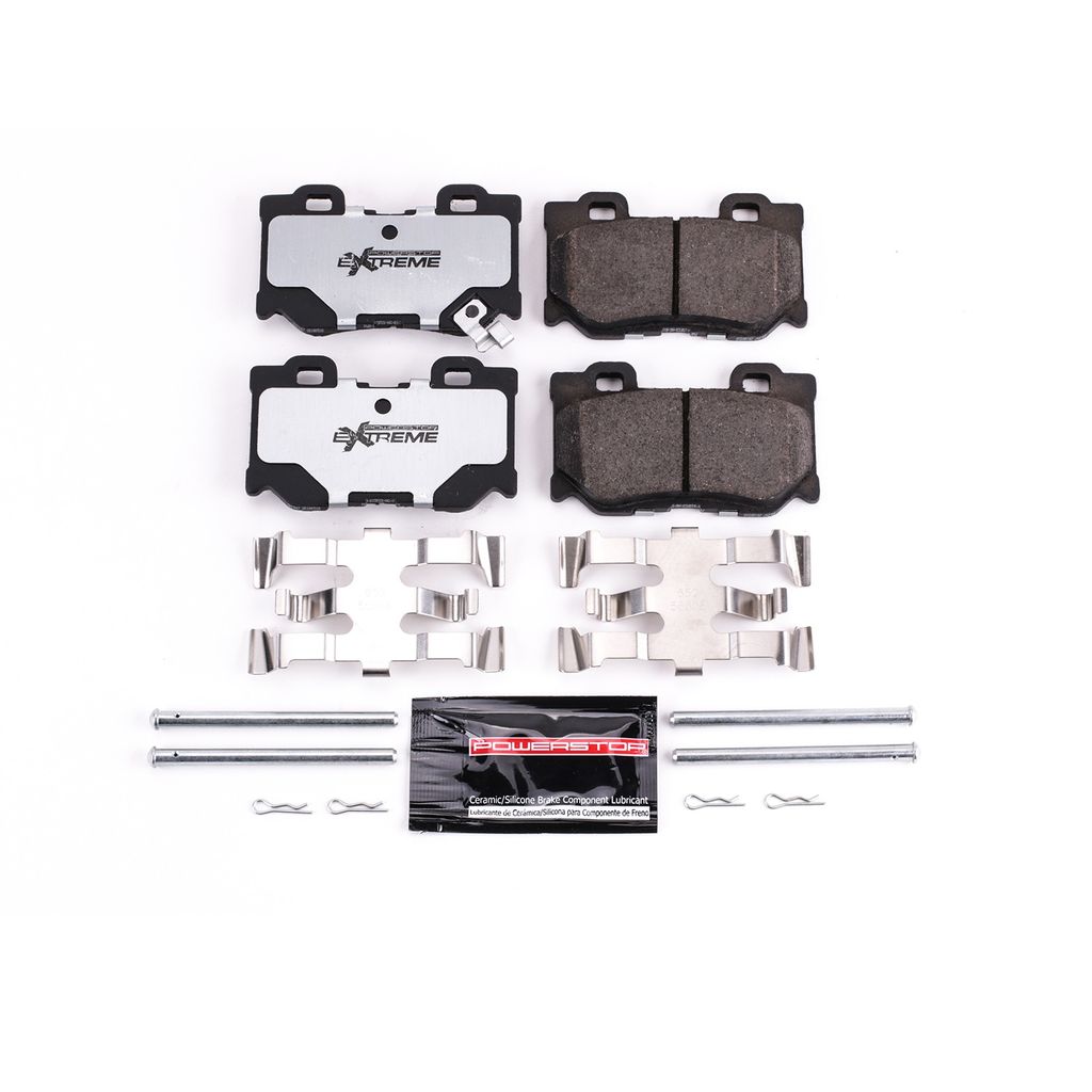 PowerStop Z26-1347 - Z26 Street Performance Carbon Fiber Ceramic Brake Pads with Hardware
