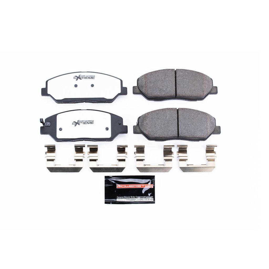 PowerStop Z26-1384 - Z26 Street Performance Carbon Fiber Ceramic Brake Pads with Hardware