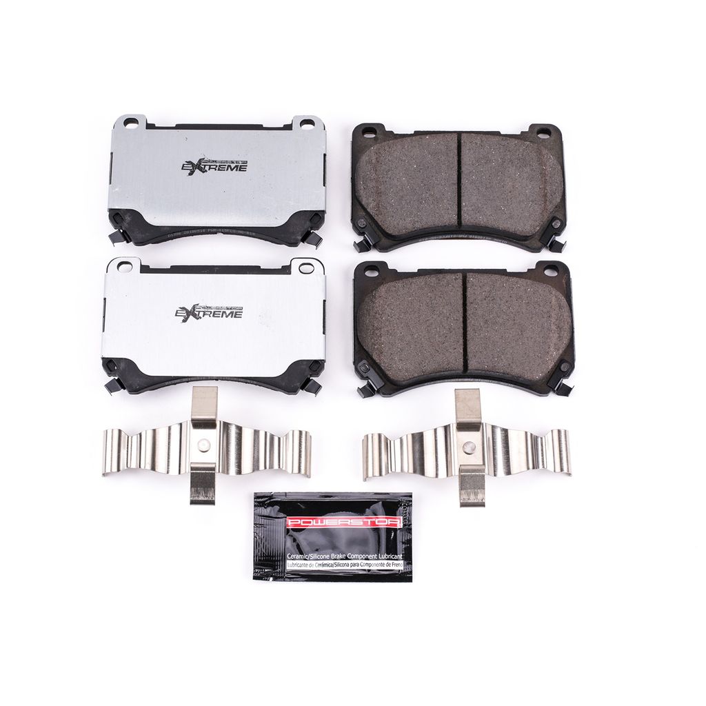 PowerStop Z26-1396 - Z26 Street Performance Carbon Fiber Ceramic Brake Pads with Hardware