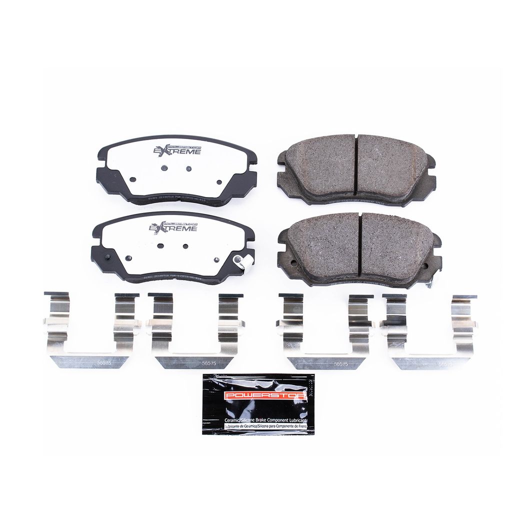 PowerStop Z26-1421 - Z26 Street Performance Carbon Fiber Ceramic Brake Pads with Hardware