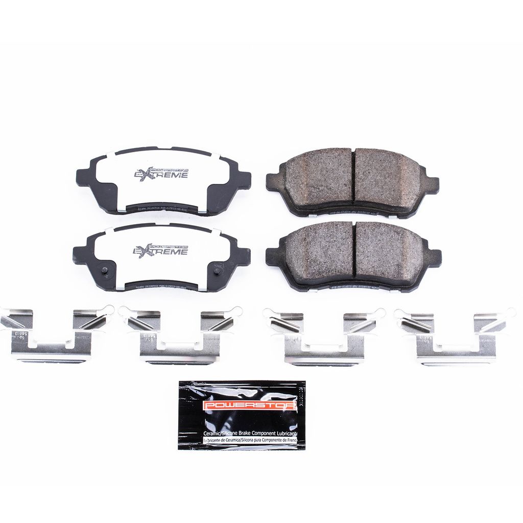PowerStop Z26-1454 - Z26 Street Performance Carbon Fiber Ceramic Brake Pads with Hardware