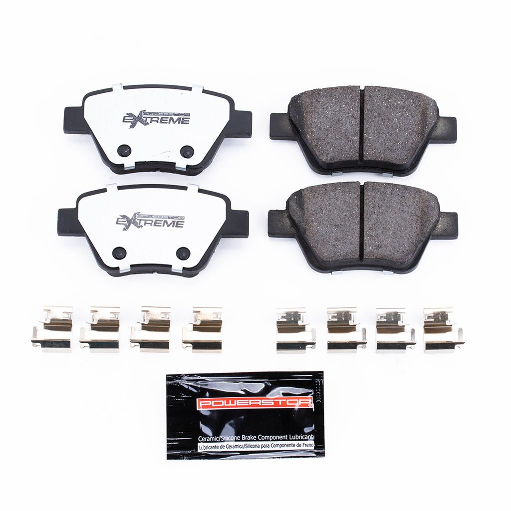 PowerStop Z26-1456 - Z26 Street Performance Carbon Fiber Ceramic Brake Pads with Hardware