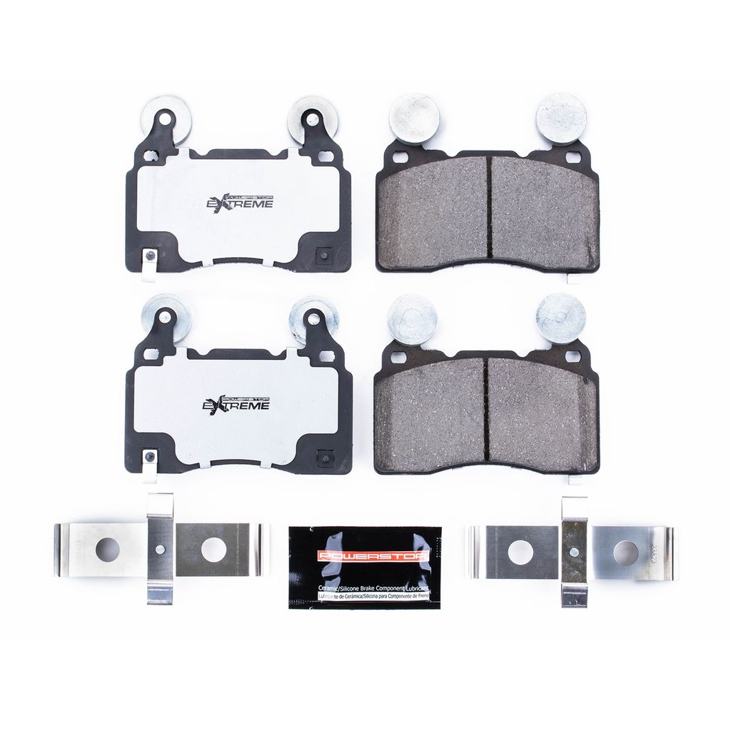 PowerStop Z26-1474 - Z26 Street Performance Carbon Fiber Ceramic Brake Pads with Hardware