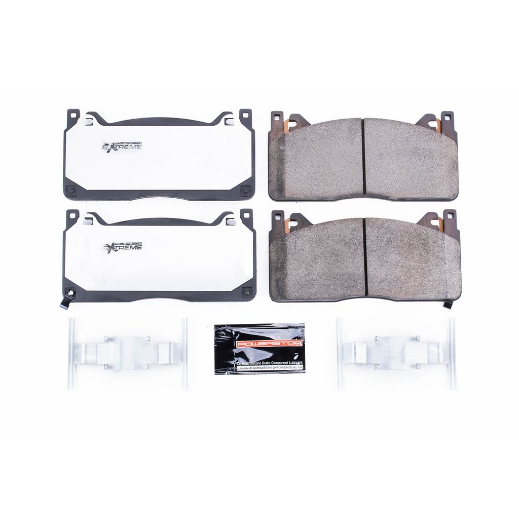 PowerStop Z26-1853 - Z26 Street Performance Carbon Fiber Ceramic Brake Pads with Hardware