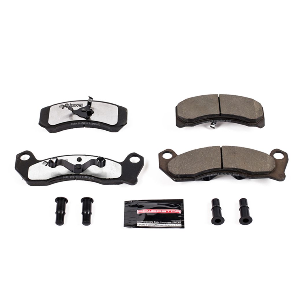 PowerStop Z26-199 - Z26 Street Performance Carbon Fiber Ceramic Brake Pads with Hardware