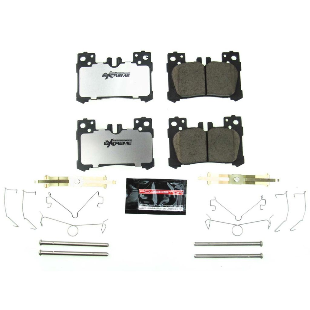 PowerStop Z26-2063 - Z26 Street Performance Carbon Fiber Ceramic Brake Pads with Hardware