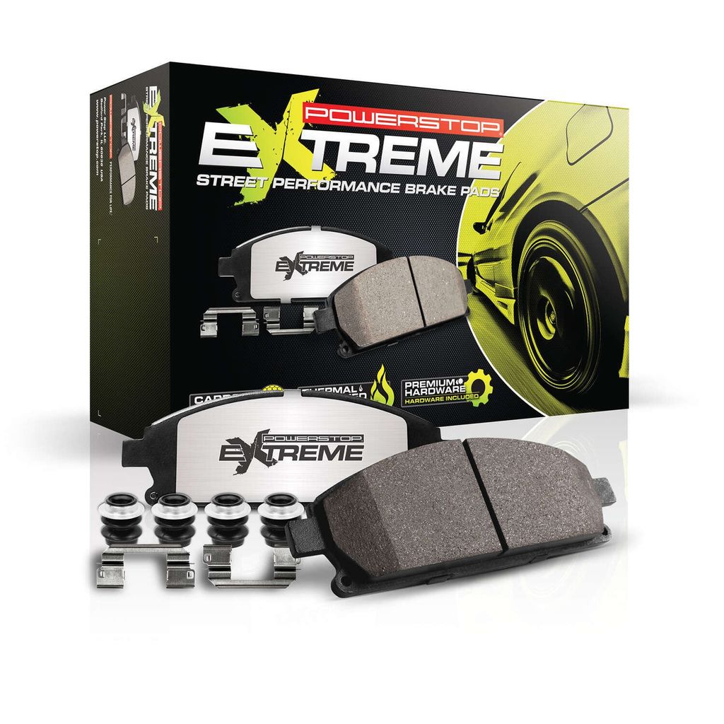 PowerStop Z26-2212 - Z26 Performance Carbon-Fiber Ceramic Brake Pads with Hardware Kit
