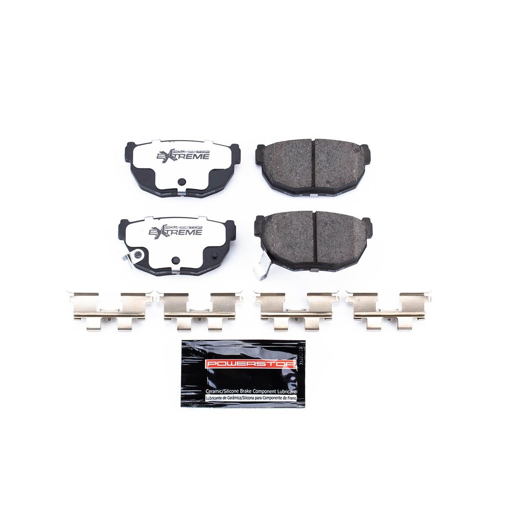 PowerStop Z26-230 - Z26 Street Performance Carbon Fiber Ceramic Brake Pads with Hardware