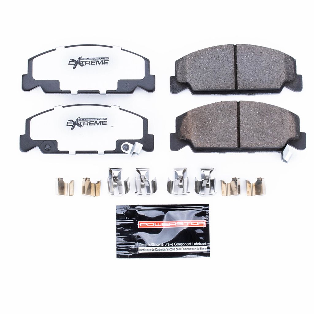 PowerStop Z26-273 - Z26 Street Performance Carbon Fiber Ceramic Brake Pads with Hardware