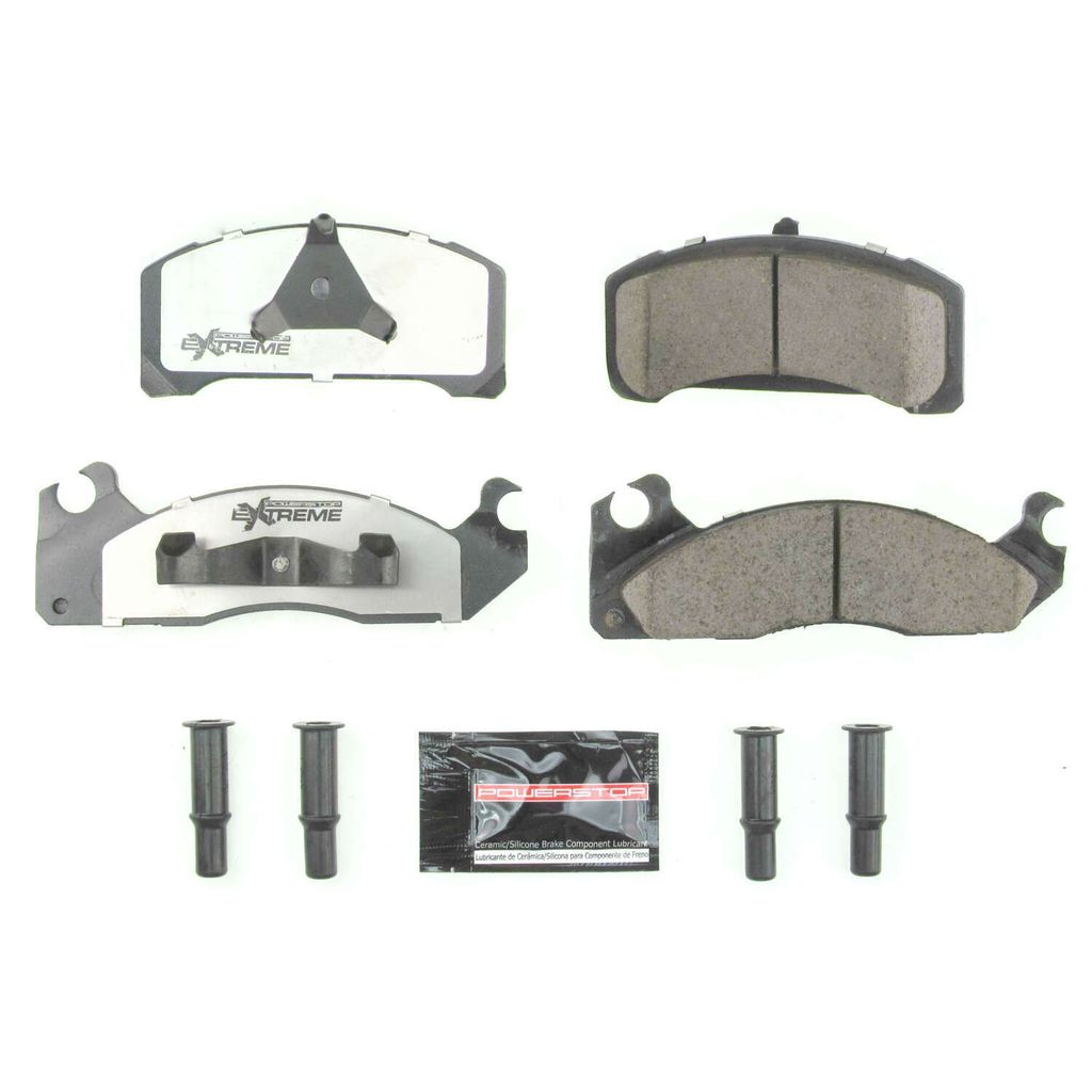 PowerStop Z26-310 - Z26 Street Performance Carbon Fiber Ceramic Brake Pads with Hardware