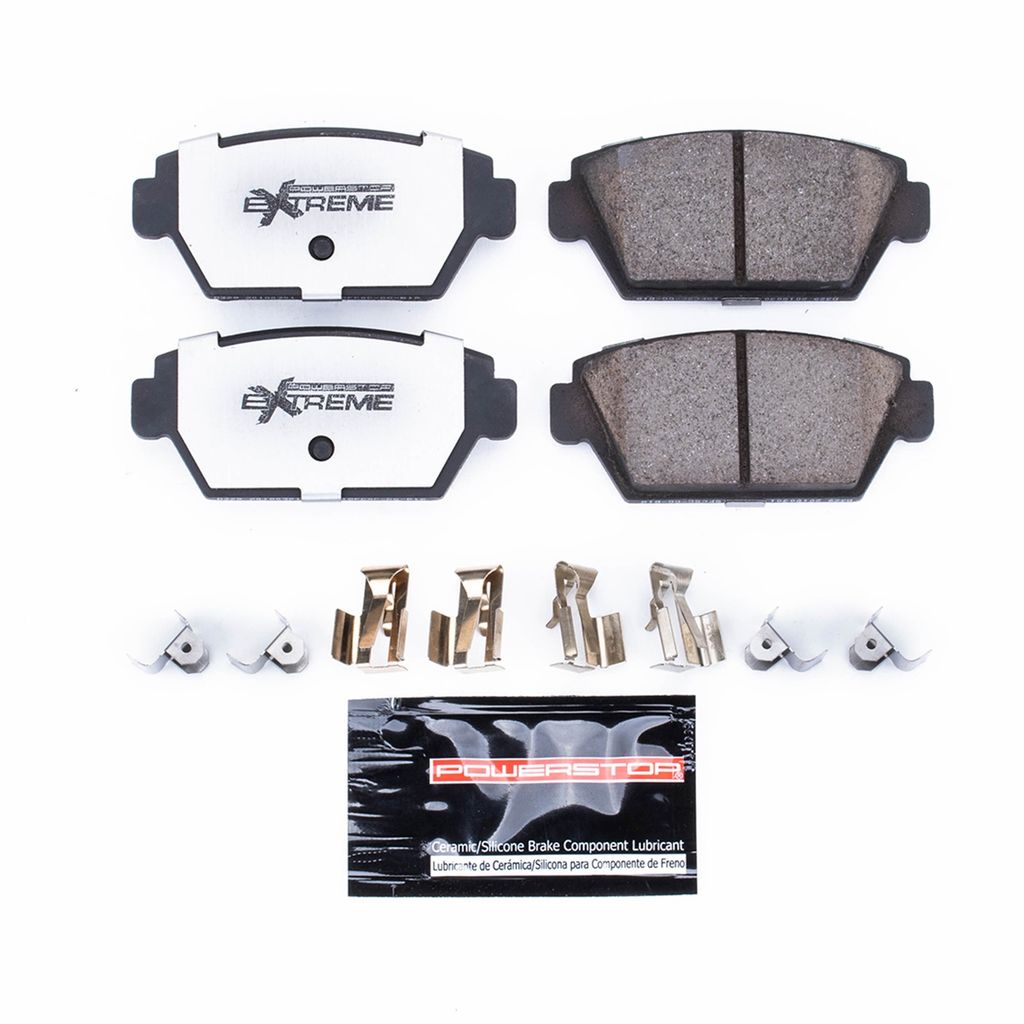 PowerStop Z26-329 - Z26 Street Performance Carbon Fiber Ceramic Brake Pads with Hardware