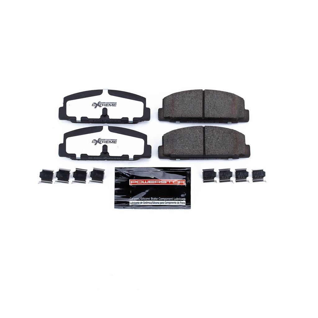 PowerStop Z26-332 - Z26 Street Performance Carbon Fiber Ceramic Brake Pads with Hardware