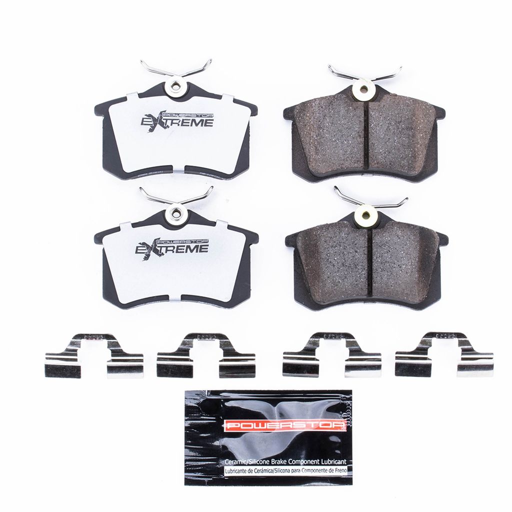 PowerStop Z26-340A - Z26 Street Performance Carbon Fiber Ceramic Brake Pads with Hardware