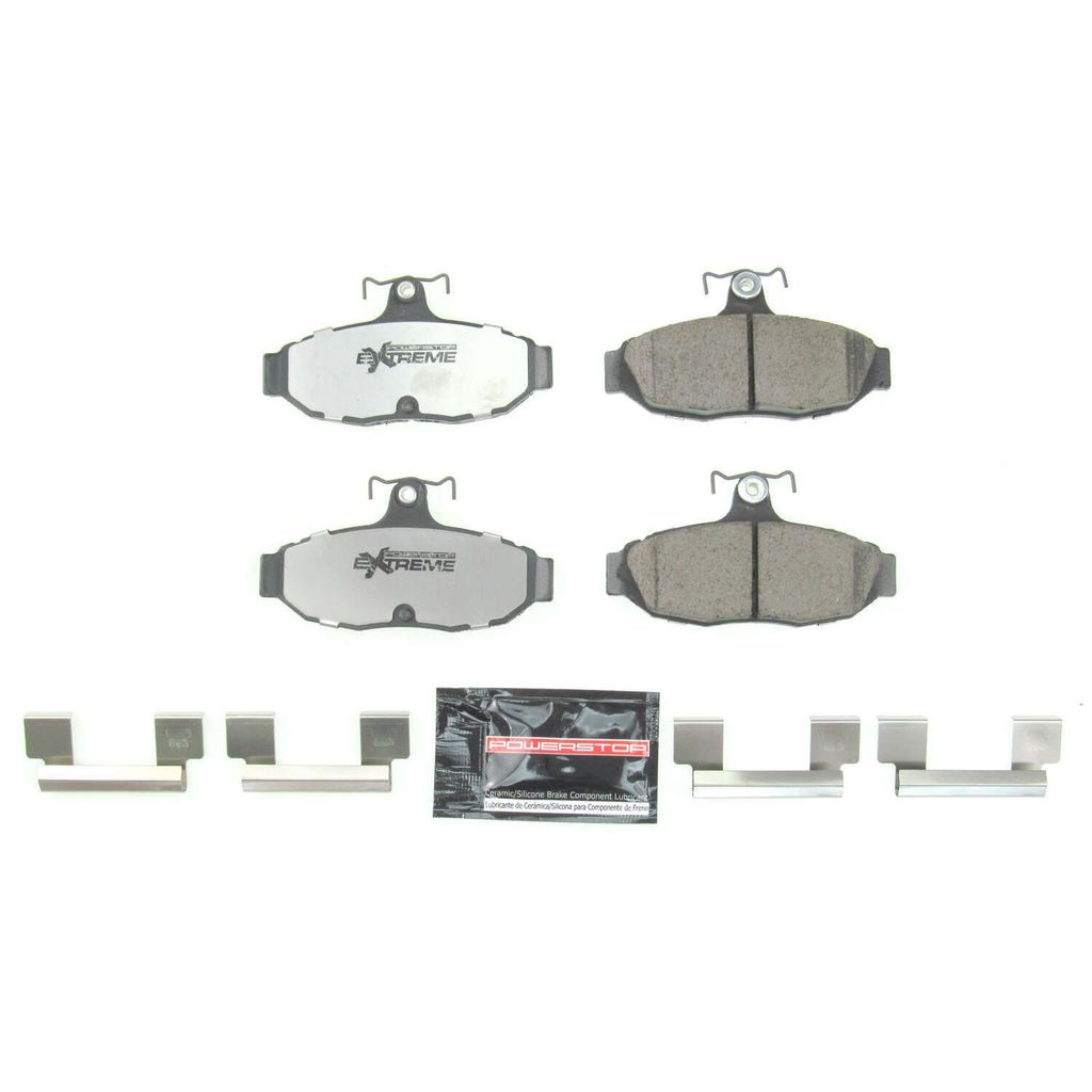 PowerStop Z26-347 - Z26 Street Performance Carbon Fiber Ceramic Brake Pads with Hardware