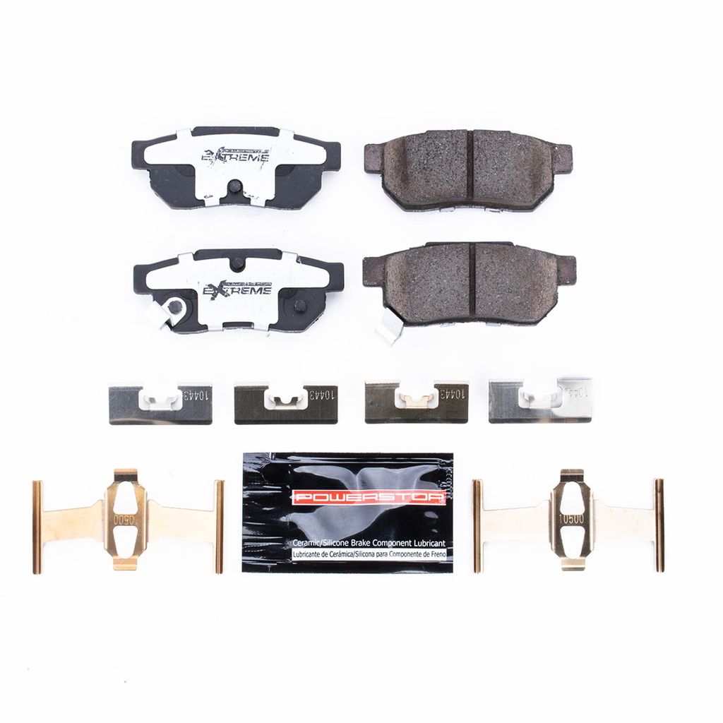 PowerStop Z26-374 - Z26 Street Performance Carbon Fiber Ceramic Brake Pads with Hardware