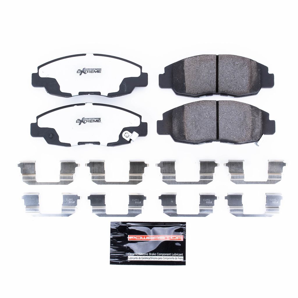 PowerStop Z26-465 - Z26 Street Performance Carbon Fiber Ceramic Brake Pads with Hardware