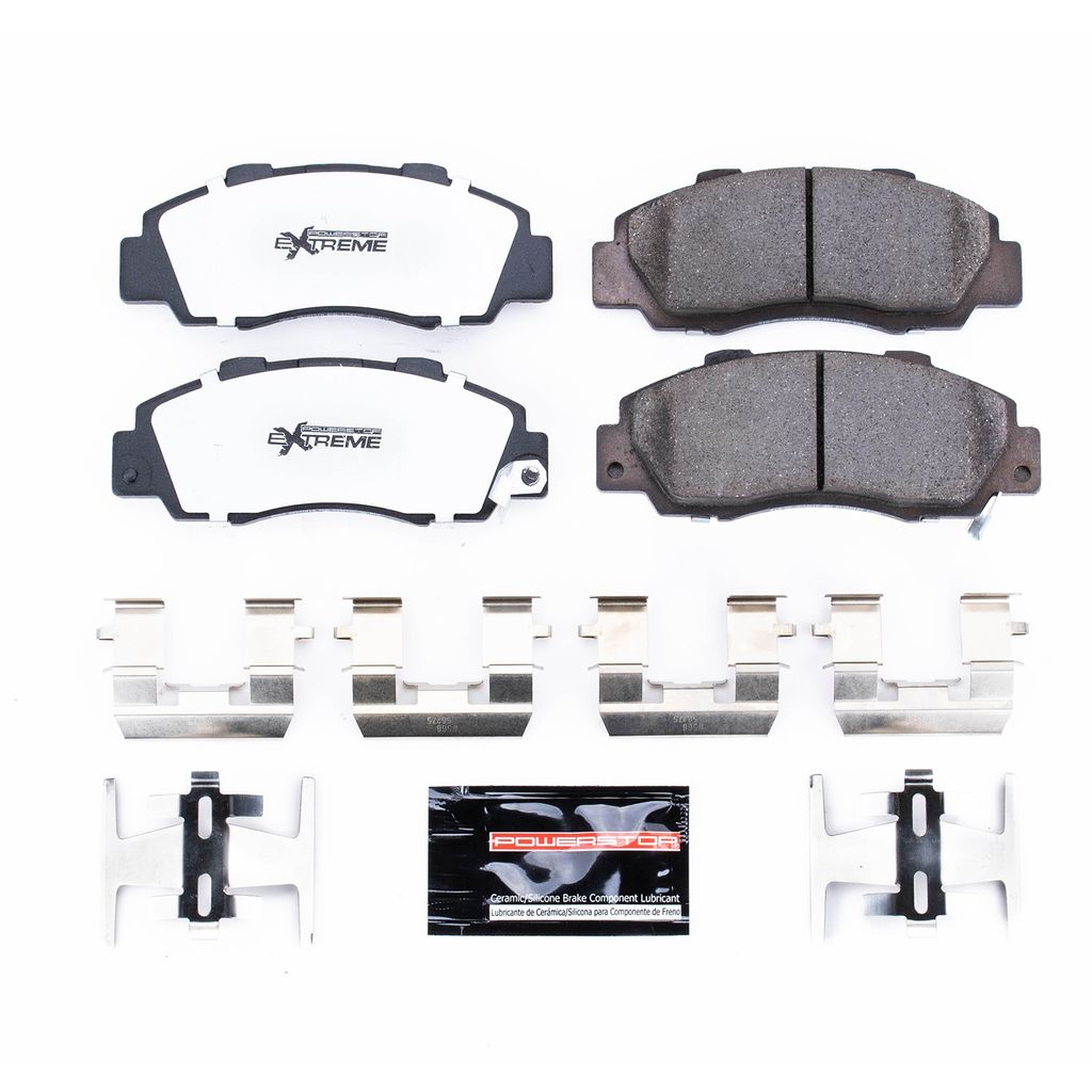 PowerStop Z26-503 - Z26 Street Performance Carbon Fiber Ceramic Brake Pads with Hardware