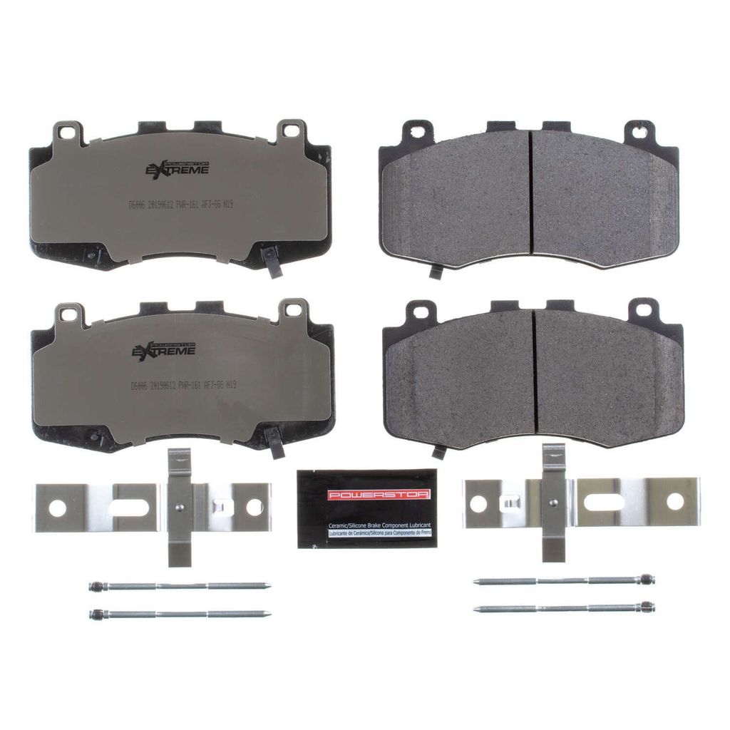 PowerStop Z26-6006 - Z26 Street Performance Carbon Fiber Ceramic Brake Pads with Hardware