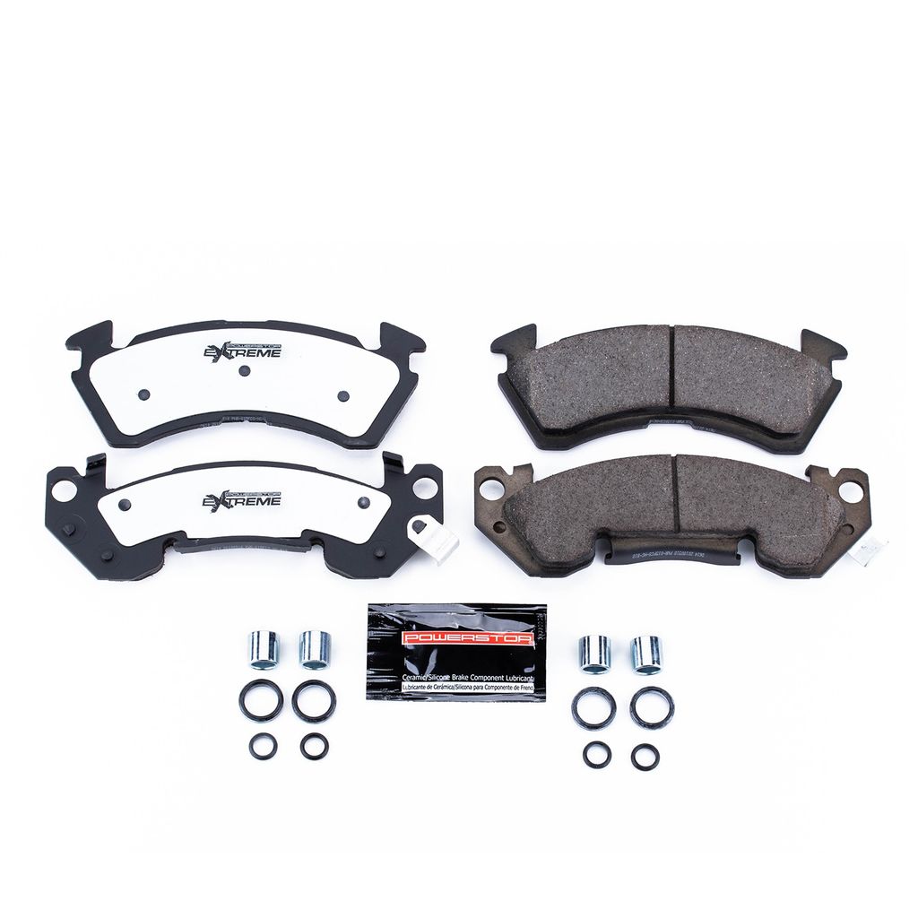 PowerStop Z26-614 - Z26 Street Performance Carbon Fiber Ceramic Brake Pads with Hardware